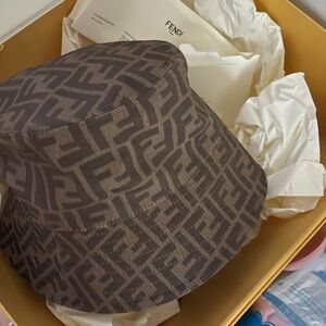 Fendi Beige Bucket Hat